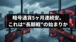 暗号通貨5ヶ月連続安。これは“長期戦”の始まりか
